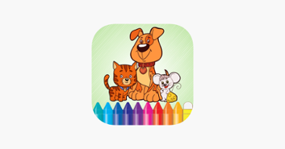 Animal Dog Cat &amp; Rat Coloring Book - Drawing for Kids Games Image