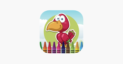 Small birds coloring book for kids games Image