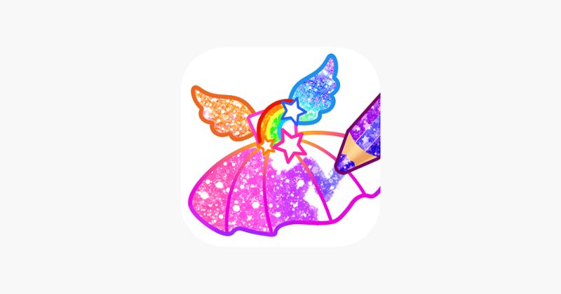 Coloring Glitter Princess Game Cover