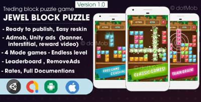 Jewel Block Puzzle Unity Source Code Image