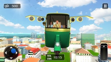 Futuristic Flying tuk tuk rickshaw simulator 3D Image