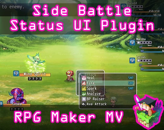 Side Battle Status UI plugin for RPG Maker MV Game Cover