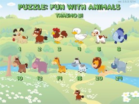 Fun with animals puzzle for kids and toddlers Image