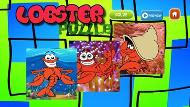 Lobster Sea Animals Jigsaw Puzzle Preschool and Kindergarten Learning Games ( 2,3,4,5 and 6 Years Old ) Image