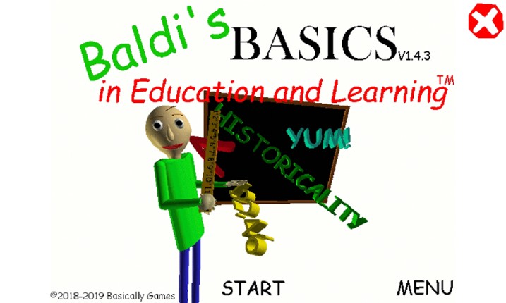 Baldi basics super fast edition PC android Game Cover