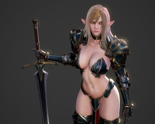 Ryan Reos Girl 1 - Elf Swordmaster - Head Collector VR Game Cover