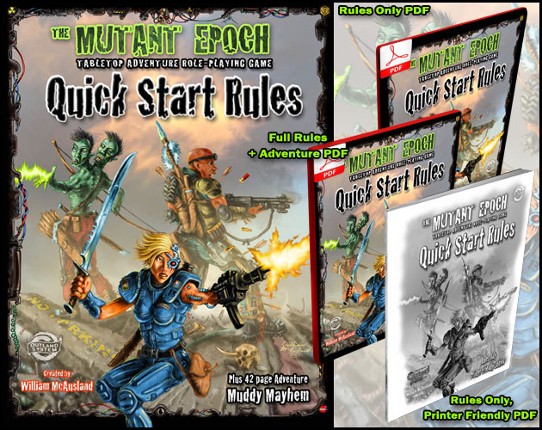 The Mutant Epoch RPG Quick Start Rules Game Cover