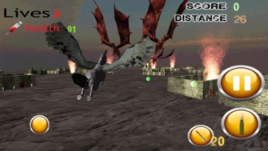 Space Unicorn Dragonfire Attack - Deadly Wyvern Dragons Alicorn Hunt 3D Image