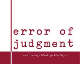 Error of Judgment Image