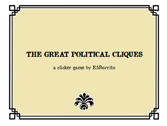 The Great Political Cliques (Jam edition) Game Cover