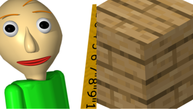 Baldi but Minecraft floor Game Cover