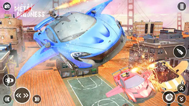 Flying Car Robot Shooting Game Image