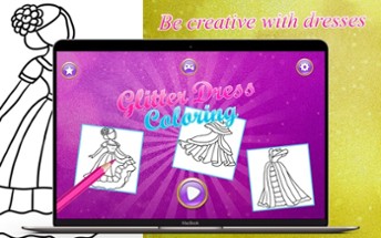 Glitter Dress Coloring Image