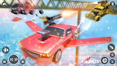 Flying Car Robot Shooting Game Image