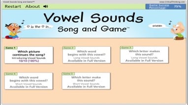 Vowel Sounds Song &amp; Game Lite Image