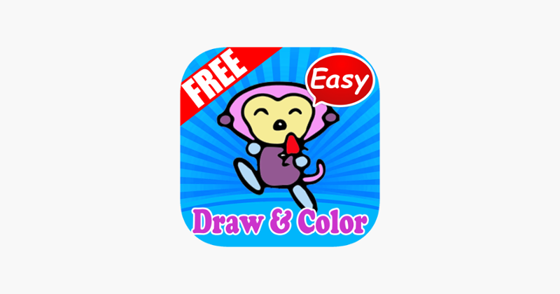 Easy Animals How to Draw and Color for kids Game Cover
