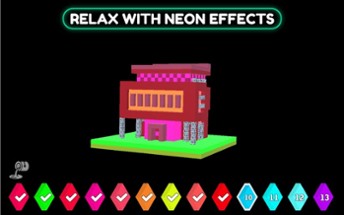 Glow House Voxel - Neon Draw Image