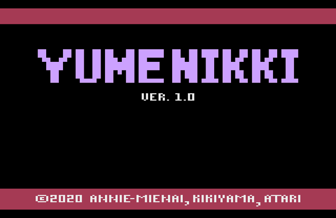 Yume Nikki - Atari 2600 Game Cover
