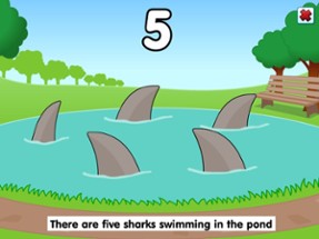 Five Sharks Swimming Image