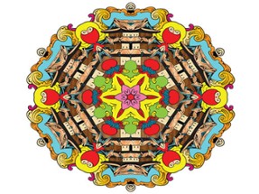 Mandala coloring book for adults and kids Image