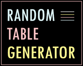Random Table Generator Image