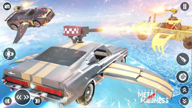Flying Car Robot Shooting Game Image