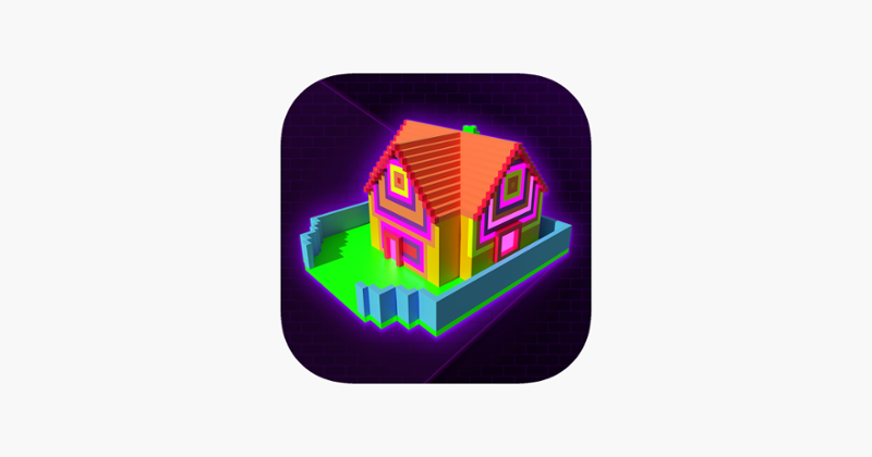 Glow House Voxel - Neon Draw Game Cover
