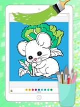 Cute Hamster Coloring Book Drawing for Kid Image