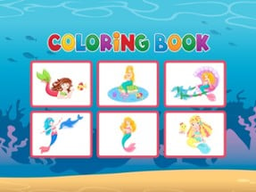 Mermaid Coloring Book - Painting Game for Kids Image