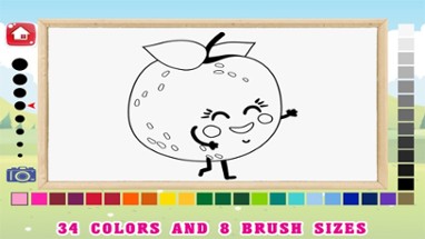 Kids Coloring Pages Tracing - Fruit Vegetable Game Image