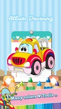 Car Drawing Coloring Book - Cute Caricature Art Ideas pages for kids Image
