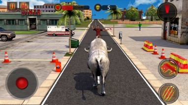 Angry Buffalo Attack 3D Image