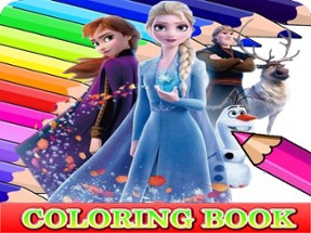 Coloring Book for Frozen Elsa Image