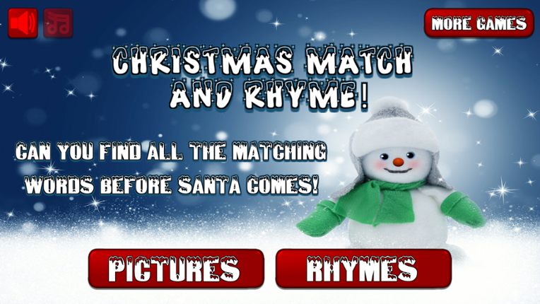 Christmas Rhyme and Match Game Cover