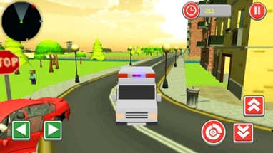 911 Blocky Ambulance Sim Game Image