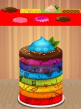 Rainbow Cake Maker - A crazy kitchen christmas cake tower making, baking &amp; decorating game Image