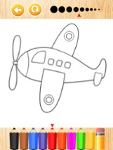 Sky airplane coloring book for kids games Image