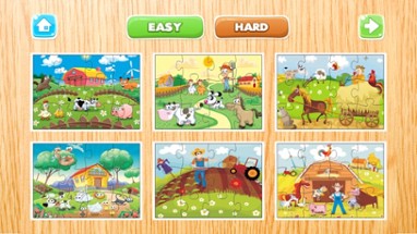 Farm and Animal Jigsaw Puzzle For Kids - educational young childrens game for preschool and toddlers Image