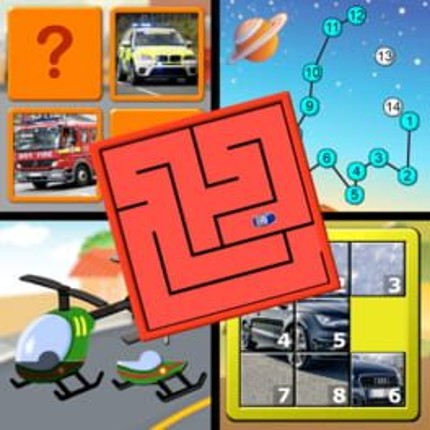 Kids Cars and Trucks Logic Memory Puzzles Game Cover