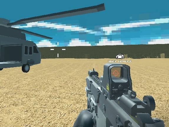 Blocky Combat Swat Vehicle Desert Game Cover