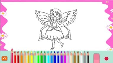 Princess fairy tail coloring for kindergarten Image