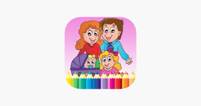 My Family Coloring Book Drawing Painting for kids free game Image