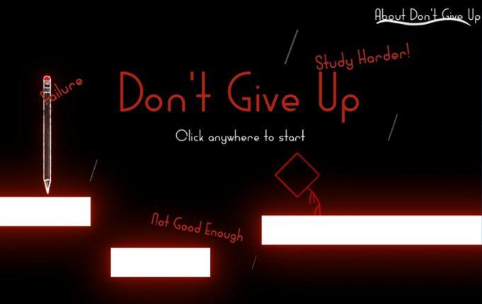 Don't Give Up Game Cover