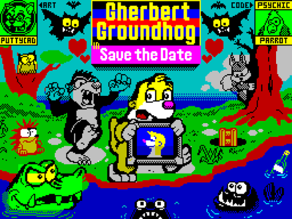 Gherbert Groundhog in Save the Date ZX Game Cover
