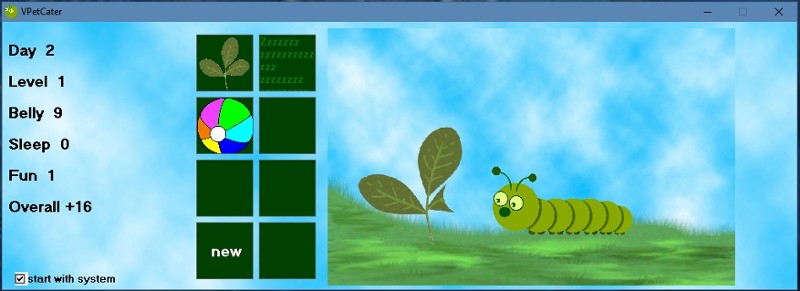 Virtual Pet Caterpillar 1.0 Game Cover