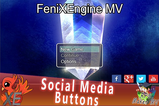 Social Media Buttons X for RPG Maker MV Game Cover