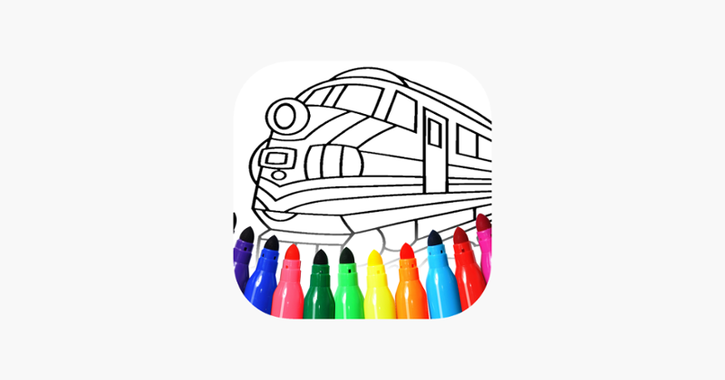 Trains coloring pages Game Cover