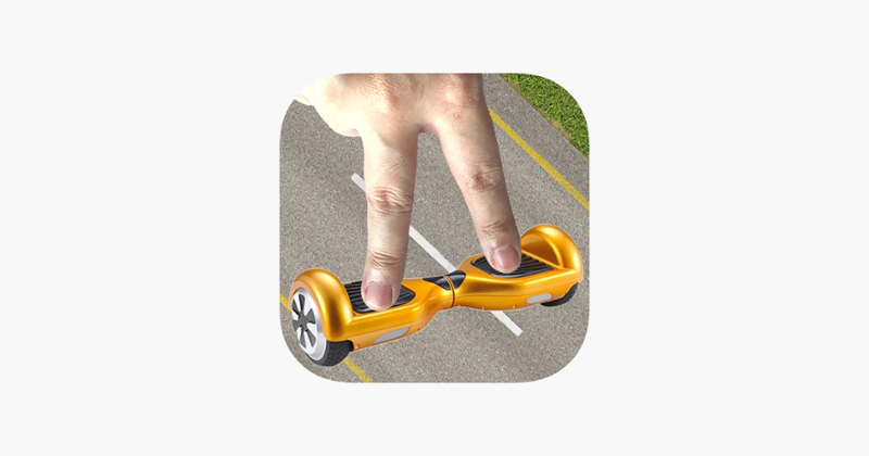 Hoverboard on Street with 2 finger multitouch Game Cover