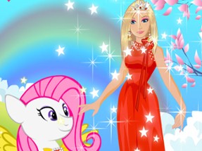 Barbie and Pony Dressup Image