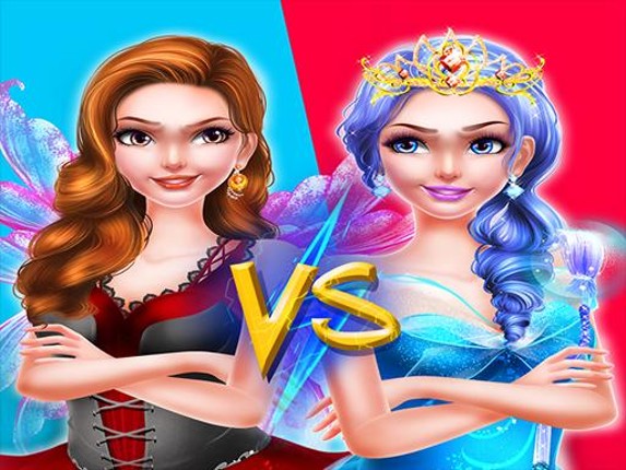 Fairy Princess Dress Up VS Witch Makeup Game Cover
